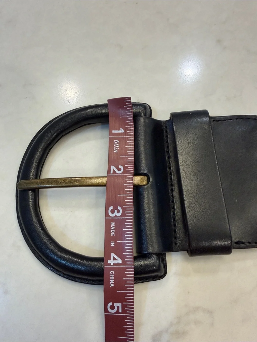 Hobo wide woven leather belt size large